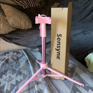 Pink Tripod Stand for Cameras and Phones